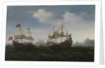 Naval combat against a rocky shore, 1627 by Hendrick Cornelisz. Vroom