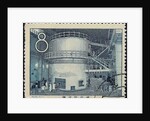 Chinas first nuclear reactor (Postage stamp), 1958 by Anonymous
