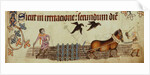 Peasants ploughing by Anonymous
