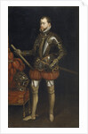 Portrait of Philip II in armour from the battle of Saint Quentin, Early 17th century by Anonymous