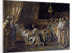 King James I the Conqueror Gives His Sword to His Son, Pedro, 1881 by Ignacio Pinazo Camarlench
