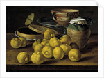 Still life with limes, jam pot and butterfly, Second Half of the 18th century by Luis Egidio Meléndez