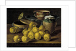 Still life with limes, jam pot and butterfly, Second Half of the 18th century by Luis Egidio Meléndez