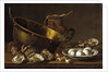 Still life with oysters, garlic and eggs, 1772 by Luis Egidio Meléndez