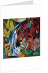 The waterfall (Women under a waterfall), 1912 by Franz Marc
