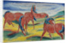 Grazing horses III, 1910 by Franz Marc