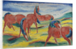 Grazing horses III, 1910 by Franz Marc
