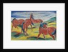 Grazing horses III, 1910 by Franz Marc