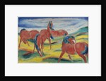 Grazing horses III, 1910 by Franz Marc