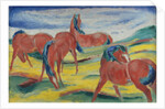 Grazing horses III, 1910 by Franz Marc