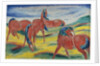 Grazing horses III, 1910 by Franz Marc