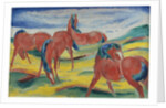 Grazing horses III, 1910 by Franz Marc