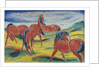 Grazing horses III, 1910 by Franz Marc