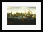 The Eendracht before IJsselmonde, 1618 by (Aert van Antum) Aert Anthonisz.