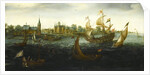 The Eendracht before IJsselmonde, 1618 by (Aert van Antum) Aert Anthonisz.