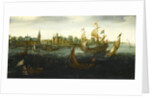 The Eendracht before IJsselmonde, 1618 by (Aert van Antum) Aert Anthonisz.