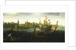 The Eendracht before IJsselmonde, 1618 by (Aert van Antum) Aert Anthonisz.