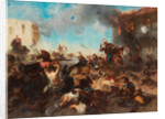 The Skirmish at Bender (Kalabaliken i Bender), 1877 by Charles Édouard Armand-Dumaresq