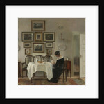 Mother and Child at the table by Carl Holsøe