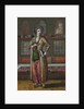 A noble lady of Constantinople wearing Hammam shoes by Jean-Baptiste Vanmour