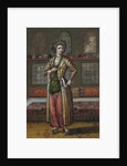 A noble lady of Constantinople wearing Hammam shoes by Jean-Baptiste Vanmour