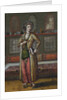 A noble lady of Constantinople wearing Hammam shoes by Jean-Baptiste Vanmour
