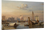 Viking ships on the River Thames, Mid of the 19th century by Everhardus Koster