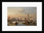 Viking ships on the River Thames, Mid of the 19th century by Everhardus Koster