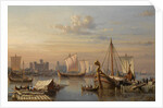 Viking ships on the River Thames, Mid of the 19th century by Everhardus Koster