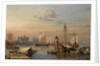 Viking ships on the River Thames, Mid of the 19th century by Everhardus Koster