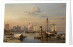 Viking ships on the River Thames, Mid of the 19th century by Everhardus Koster