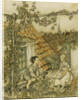 Kay and Gerda in their garden high up on the roof. Illustration for the tale of The Snow Queen, 18 by Arthur Rackham
