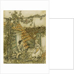 Kay and Gerda in their garden high up on the roof. Illustration for the tale of The Snow Queen, 18 by Arthur Rackham