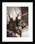 Siegfried forges his sword. Illustration for Siegfried and The Twilight of the Gods by Richard Wag by Arthur Rackham