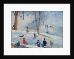 Sledding, Central Park, 1912 by William James Glackens