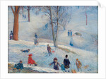 Sledding, Central Park, 1912 by William James Glackens