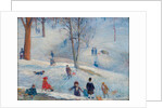 Sledding, Central Park, 1912 by William James Glackens