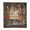 Woman Bathing surrounded by Attendants (Tapestry series La Vie Seigneuriale), c. 1500 by Anonymous master