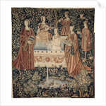 Woman Bathing surrounded by Attendants (Tapestry series La Vie Seigneuriale), c. 1500 by Anonymous master