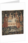 Woman Bathing surrounded by Attendants (Tapestry series La Vie Seigneuriale), c. 1500 by Anonymous master