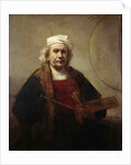 Self portrait with two circles, ca 1665-1669 by Rembrandt van Rhijn