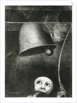 A Mask Sounds the Death Knell. Series: For Edgar Poe, 1882 by Odilon Redon