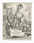 Knight with the coat of arms of Jerusalem by Timotheus Ten Hoorn