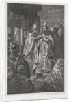 The coronation of Baldwin I on Christmas Day 1100, 19th century by Anonymous