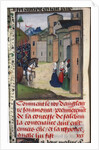 Edward III of England and Catherine Grandison. Miniature from Chroniques dAngleterre by Jean de Wav by Anonymous