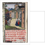 Edward III of England and Catherine Grandison. Miniature from Chroniques dAngleterre by Jean de Wav by Anonymous