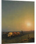 Ploughing the fields, Crimea, 1865 by Ivan Konstantinovich Aivazovsky
