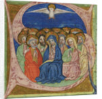 The Pentecost. Initial S from an manuscript Gradual, ca 1430 by Anonymous