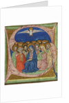 The Pentecost. Initial S from an manuscript Gradual, ca 1430 by Anonymous