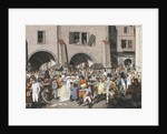 Bustling Marketplace, Prague, 1804 by Georg Emanuel Opiz